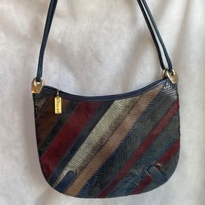 Vintage “Bags by Varon” snakeskin shoulder purse bag